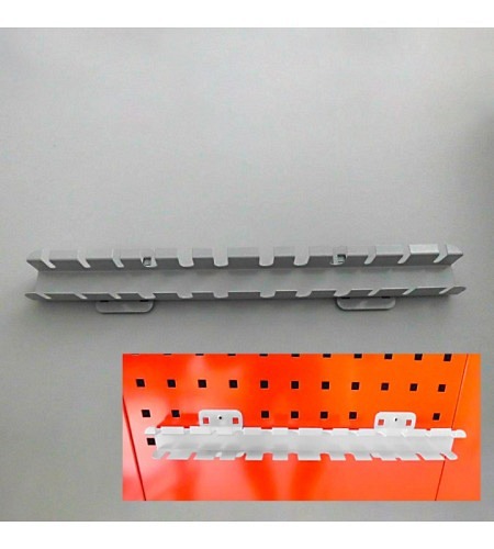 Schraubendreherhalter für 12 Teile, Weißaluminium