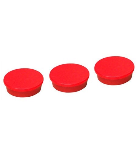 Magnete, Rot, Ø 25 mm, 10 Stück