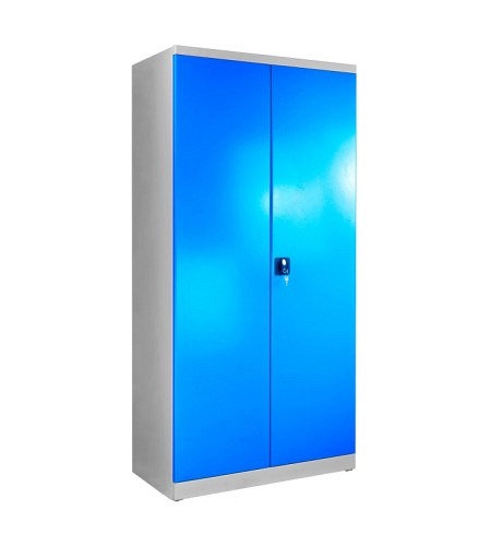 ADB Flügeltürschrank, Tiefe 500 mm, Grau/Blau