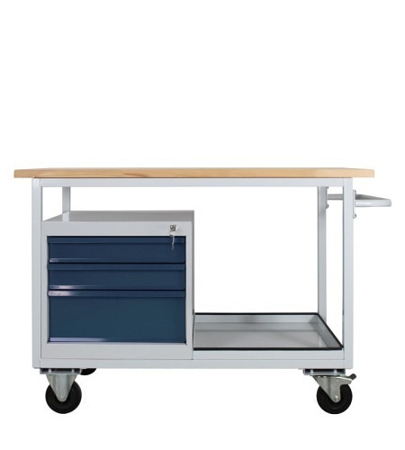 ADB Tischwagen Eko, 3 SL, L1300xB600xH850mm, RAL..
