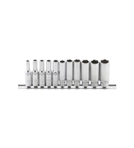 Steckschlüssel-Einsatz-Satz Sechskant, tief | Antrieb Innenvierkant 6,3 mm (1/4