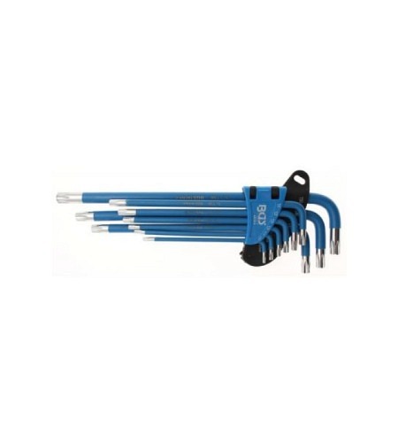 Winkelschlüssel-Satz | T-Profil (für Torx) / T-Profil (für Torx) mit Bohrung T10 - T50 | 9-tlg.