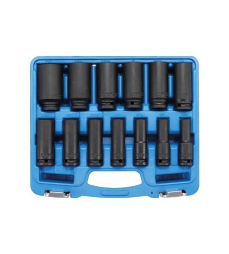 Kraft-Steckschlüssel-Einsatz-Satz Sechskant, tief | Antrieb Innenvierkant 12,5 mm (1/2