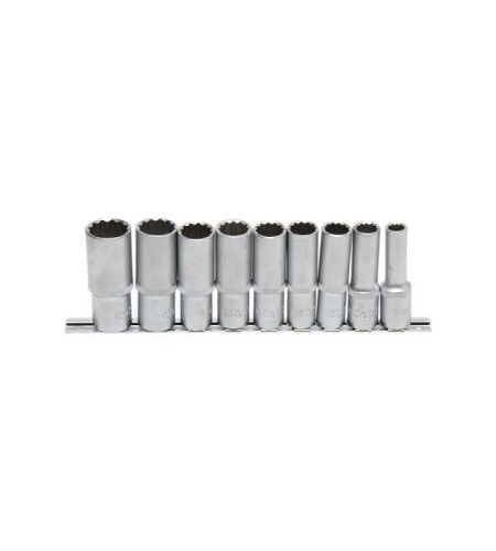Steckschlüssel-Einsatz-Satz Zwölfkant, tief | Antrieb Innenvierkant 12,5 mm (1/2