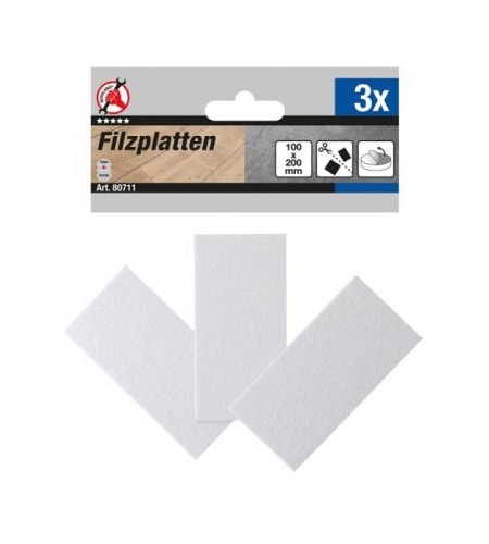 Filzgleiter | Platten | weiß | 100 x 200 mm | 3-..