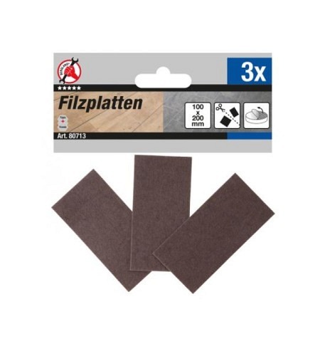 Filzgleiter | Platten | braun | 100 x 200 mm | 3..