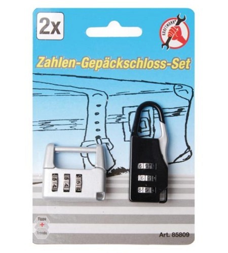 Zahlen-Gepäckschloss-Satz | 2-tlg.