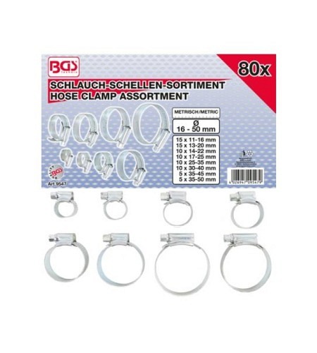 Schlauch-Schellen Sortiment | 80-tlg.