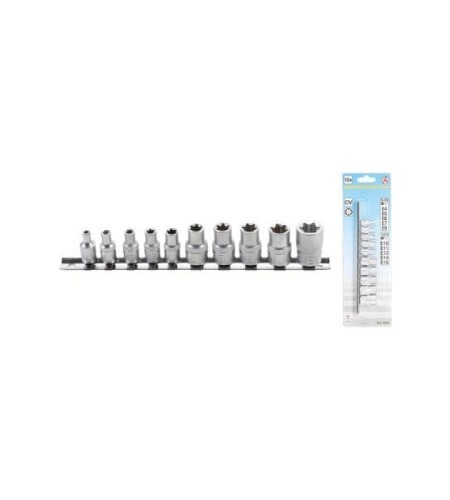 Steckschlüssel-Einsatz-Satz E-Profil | Antrieb Innenvierkant 6,3 mm (1/4