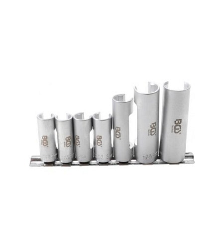 Spezial-Steckschlüssel-Einsatz-Satz, geschlitzt | Antrieb Innenvierkant 10 mm (3/8") | SW 10 - 19 mm | 7-tlg.