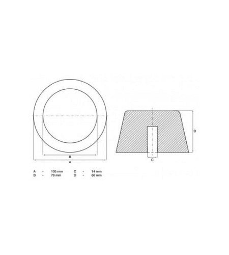 Gummiauflage | für Hebebühnen | Ø 105 mm
