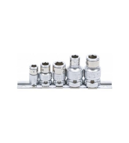 Bit-Adapter-Satz mit Haltekugel | Innenvierkant 6,3 mm (1/4") / 10 mm (3/8") / 12,5 mm (1/2") | 5-tlg.