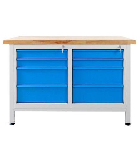 ADB Werkbank "Premium" mit 8 Schubladen, B 1200 x T 600 x H 840 mm