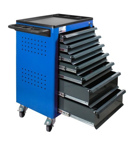 ADB Werkstattwagen Basic, blau, 7 Schubladen