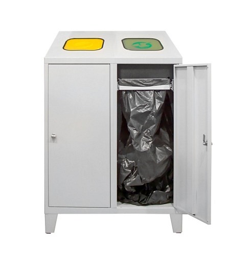 ADB Recycling-Abfallsammler mit 2 Beutelhalterun..