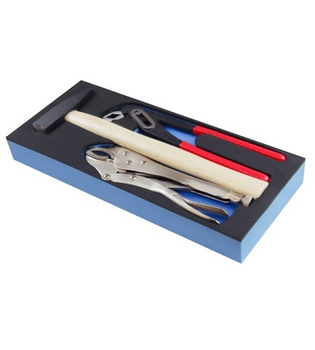 Werkzeugset Gripzange, Rohrzange, Hammer