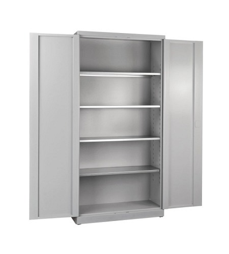 Flügeltürenschrank, Tiefe 400 mm, Grau