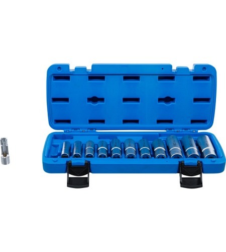 Spezial-Steckschlüssel-Einsatz-Satz, geschlitzt | Antrieb Innenvierkant 10 mm (3/8") | SW 5 - 19 mm | 12-tlg.