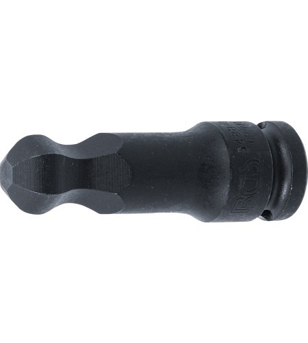 Kraft-Bit-Einsatz | Länge 75 mm | Antrieb Innenvierkant 12,5 mm (1/2") | Innensechskant mit Kugelkopf 17 mm