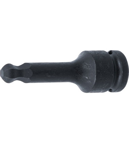 Kraft-Bit-Einsatz | Länge 75 mm | Antrieb Innenvierkant 12,5 mm (1/2") | Innensechskant mit Kugelkopf 10 mm