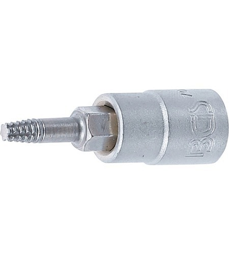 Schraubenausdreher-Bit-Einsatz | Antrieb Innenvierkant 6,3 mm (1/4") | für defektes T-Profil (für Torx) T15