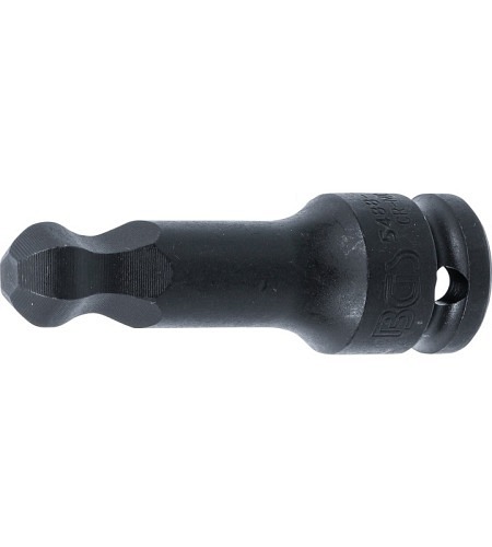 Kraft-Bit-Einsatz | Länge 75 mm | Antrieb Innenvierkant 12,5 mm (1/2") | Innensechskant mit Kugelkopf 14 mm
