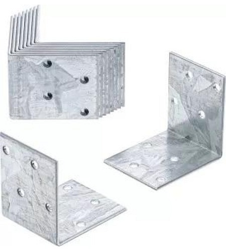 BGS Diy 80936 | Winkelverbinder | 50 x 50 x 40 x 2 mm | 10-tlg. | verzinkt | Lochwinkel