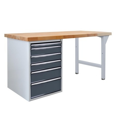 ADB Werkbank,Platte1500x750x50mm,1 Schubladenb.+..