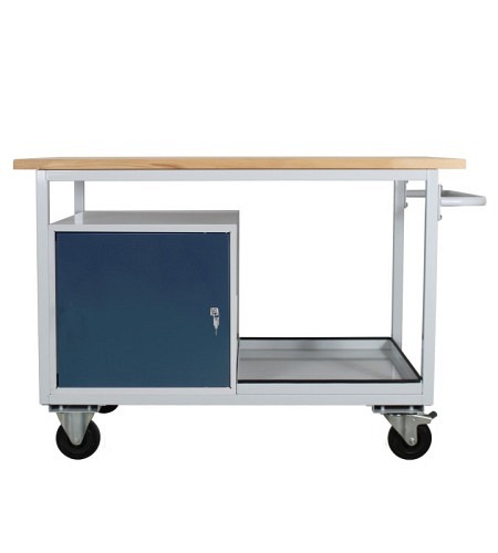 ADB Tischwagen Eko, 1Tür, L1300xB600xH850mm, RAL7035/7016