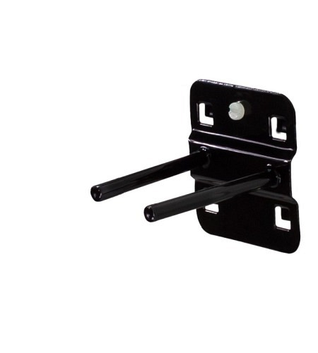 ADB Lochwand-Halter, doppelt mit geradem Hakenende 50mm