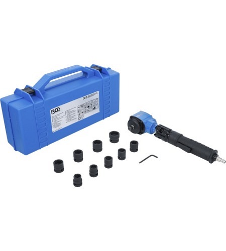 Druckluft-Schlagschrauber | abgewinkelt &amp; Kraft-Steckschlüssel-Satz | 12,5 mm (1/2") | 650 Nm | 10-tlg.