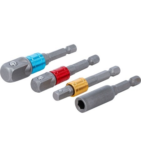 Adapter-Satz für Bohrmaschinen | farbig | Antrieb Außensechskant 6,3 mm (1/4")