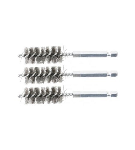 Stahlbürste | 17 mm | Antrieb Außensechskant 6,3 mm (1/4") | 3-tlg.
