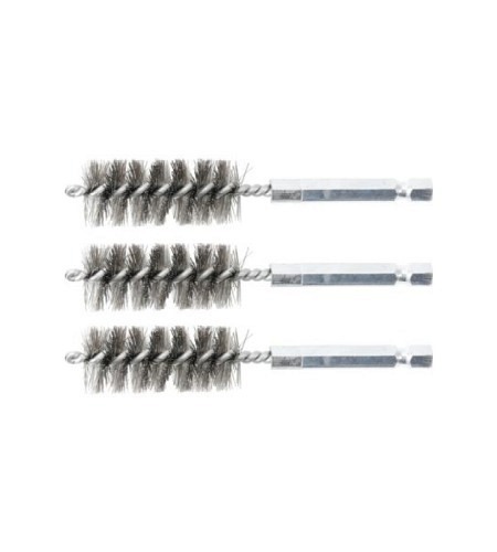 Stahlbürste | 18 mm | Antrieb Außensechskant 6,3 mm (1/4") | 3-tlg.