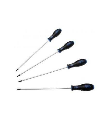 Schraubendreher-Satz, extra lang | T-Profil (für Torx) | T15 - T30 | 4-tlg.