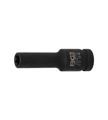 Kraft-Steckschlüssel-Einsatz E-Profil, tief | Antrieb Innenvierkant 12,5 mm (1/2") | SW E12
