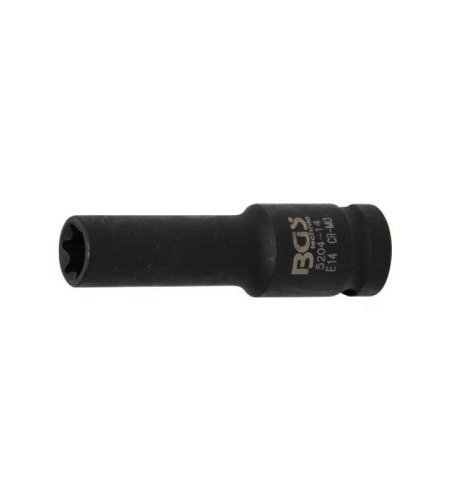 Kraft-Steckschlüssel-Einsatz E-Profil, tief | Antrieb Innenvierkant 12,5 mm (1/2") | SW E14