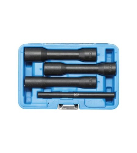 Spezial-Steckschlüssel-Einsatz-Satz / Schraubenausdreher, tief | Antrieb Innenvierkant 12,5 mm (1/2") | SW 17 -21 mm | 4-tlg.
