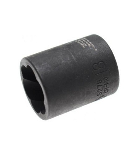 Spezial-Steckschlüssel-Einsatz / Schraubenausdreher | Antrieb Innenvierkant 10 mm (3/8") | SW 18 mm