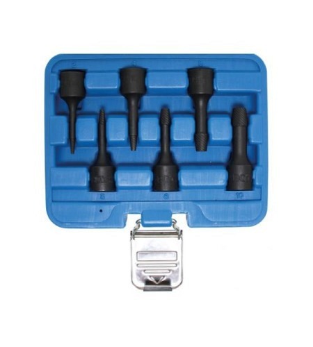 Spezial-Steckschlüssel-Einsatz-Satz / Schraubenausdreher | Antrieb Innenvierkant 10 mm (3/8") | SW 2 - 10 mm | 6-tlg.