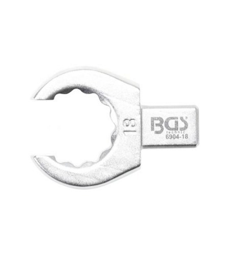 Einsteck-Ringschlüssel | offen | 18 mm | Aufnahme 9 x 12 mm