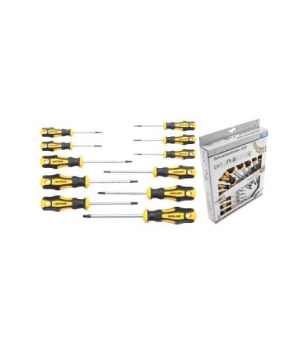 Schraubendreher-Satz | T-Profil (für Torx) mit Bohrung T6 - T40 | 11-tlg.