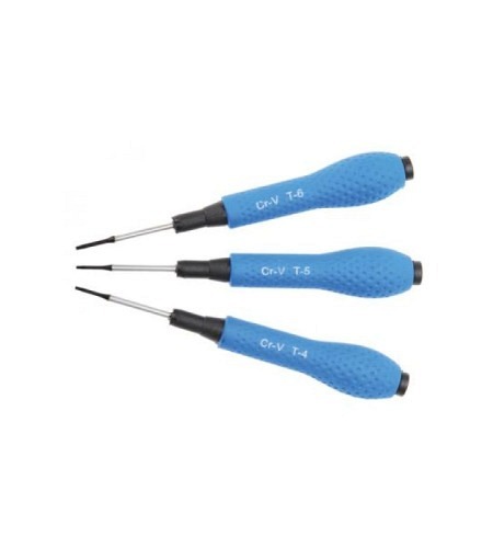 Präzisions-Schraubendreher-Satz | T-Profil (für Torx) T4 / T5 / T6 | 3-tlg.