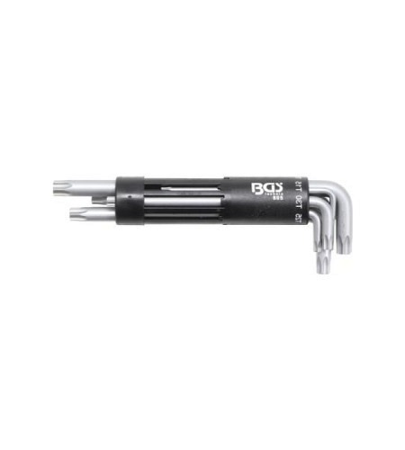 Winkelschlüssel-Satz | extra lang | T-Profil (für Torx) mit Bohrung T10 - T50 | 8-tlg.