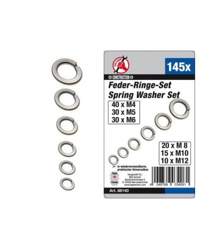 Federringe-Sortiment | M4 - M12 | 145-tlg.