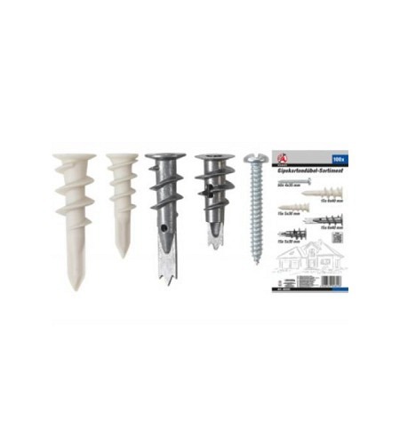 Gipskartondübel-Sortiment | 100-tlg.