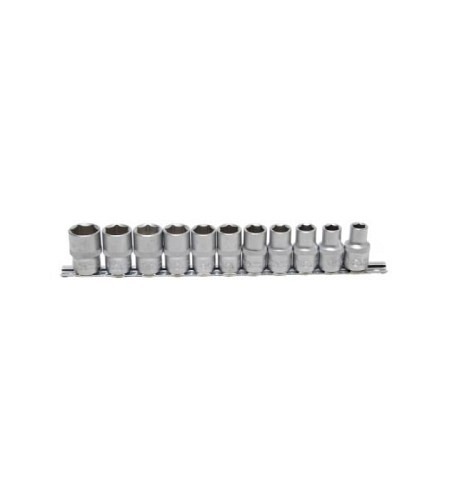 Steckschlüssel-Einsatz-Satz, Sechskant | Antrieb Innenvierkant 12,5 mm (1/2") | SW 10 - 21 mm | 11-tlg.